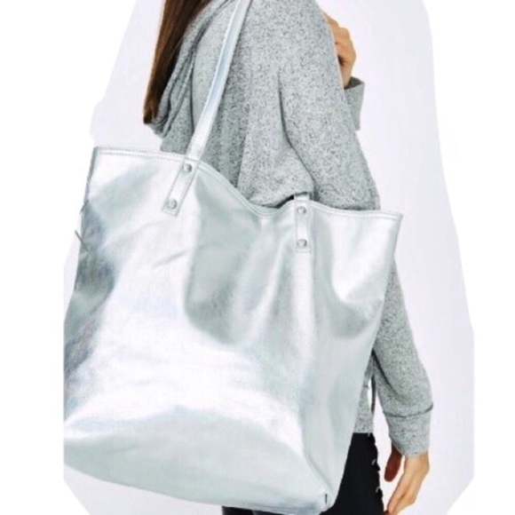 Handbags - Silver hologram large tote